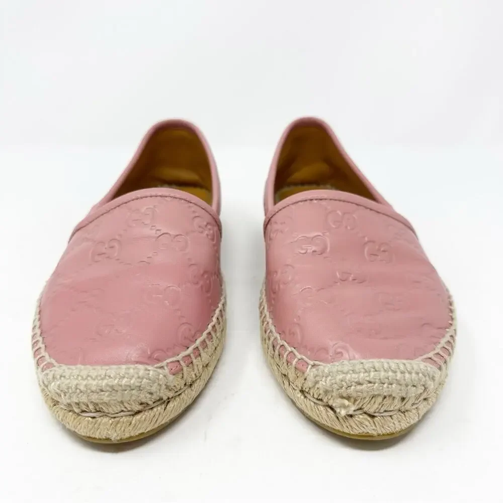 Gucci Guccissima Leather Espadrille Flats Womens Size EU 36.5